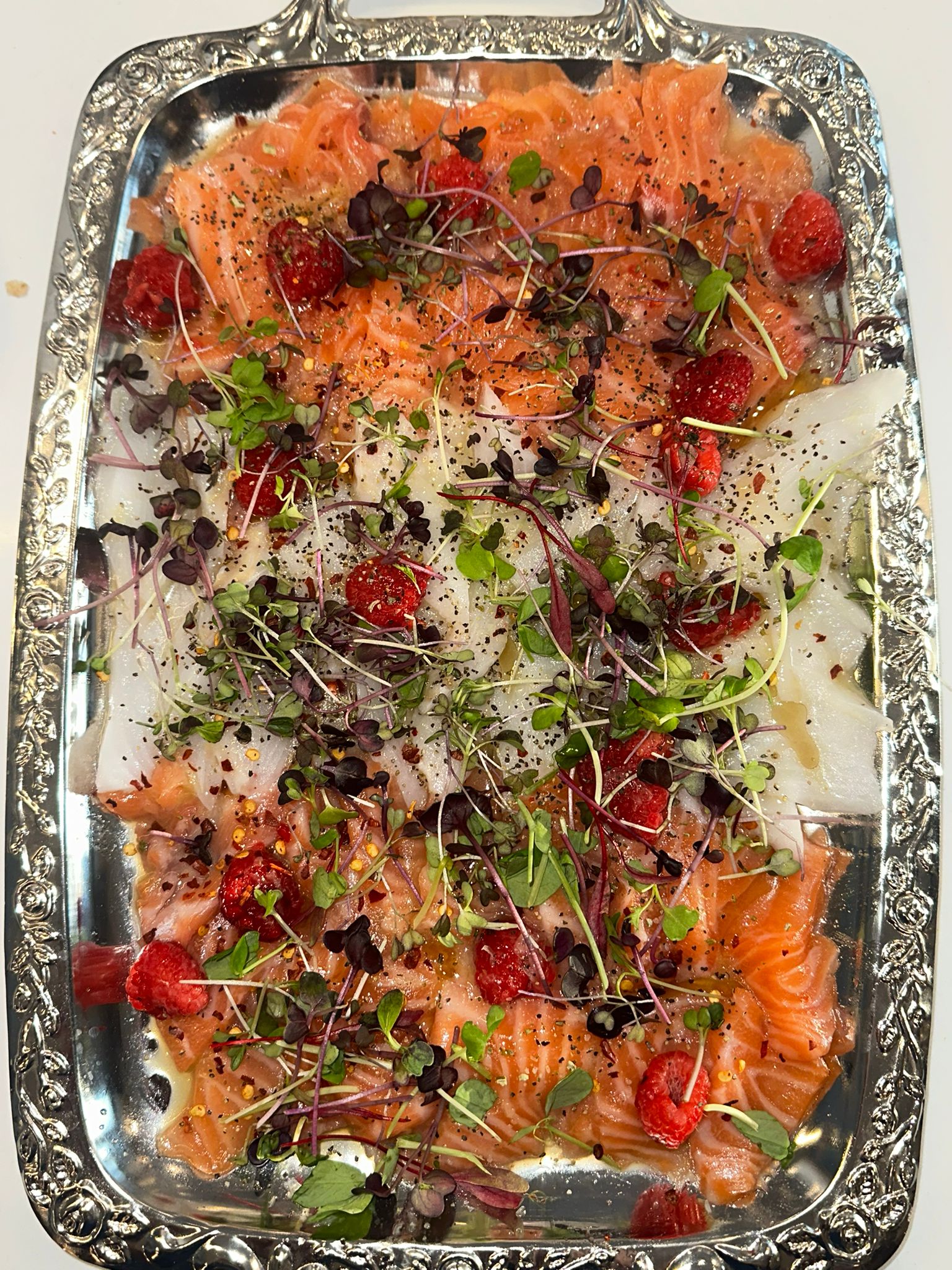 Beautiful ceviche platter